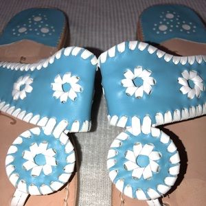 Jack Rogers Carolina Blue and White size 8 NEW